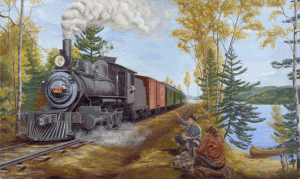 limited edition print of the old historic Port Arthur Duluth & Western Railway